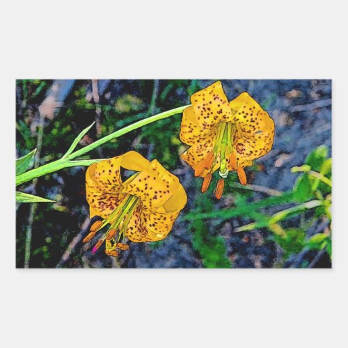 Tiger Lily Rectangular Sticker