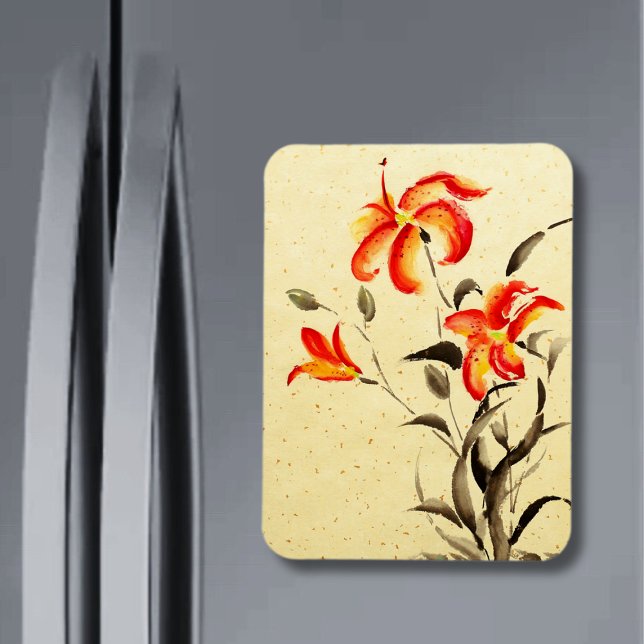 Tiger Lily - red Magnet (Creator Uploaded)