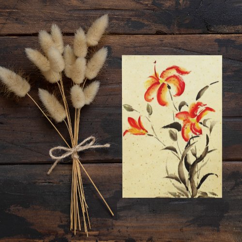 Tiger Lily _ red Postcard