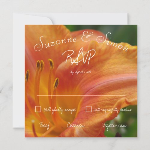 Tiger Lily RSVP Invitation