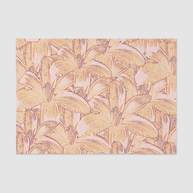 Tiger Lily Sketch Tissue Paper (Front)