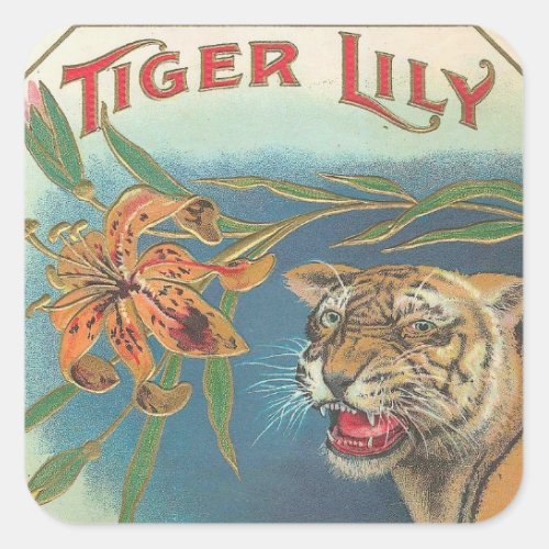 Tiger Lily Square Sticker