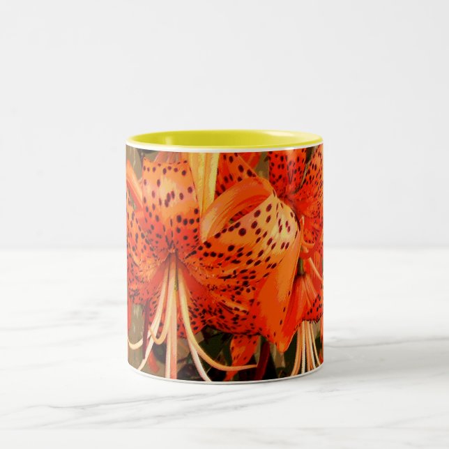 'Tiger Lily' Two-Tone Coffee Mug (Center)