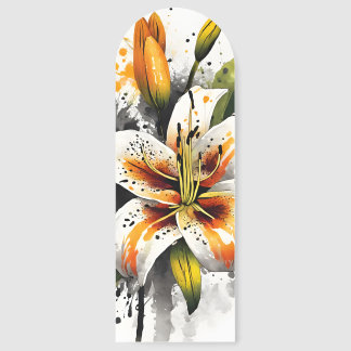 Tiger Lily - Watercolor flowers Bookmarks