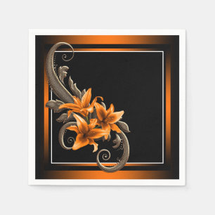 Tiger Lily Wedding Napkins