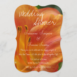 Tiger Lily Wedding Shower Invitation
