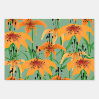 Tiger Lily Wrapping Paper Sheets