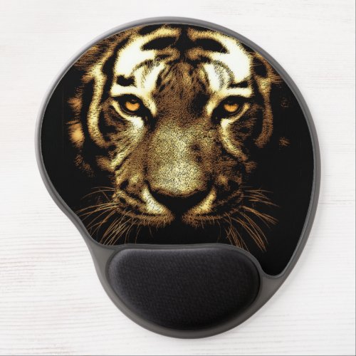 Tiger Look Brown Artwork Gel Mouse Pad