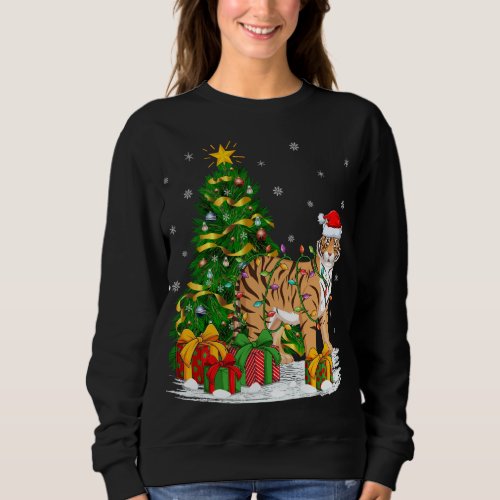 Tiger Lover Xmas Family Matching Santa Funny Tiger Sweatshirt