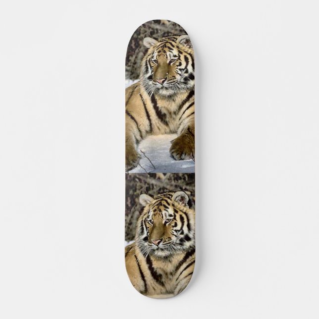 Tiger Lovers Art Gifts Skateboard Deck (Front)