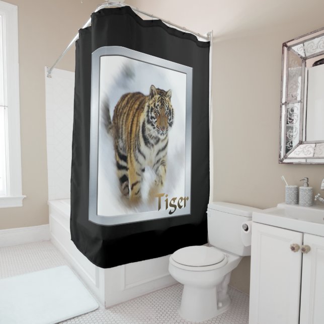 Tiger Lovers Shower Curtain (In Situ)