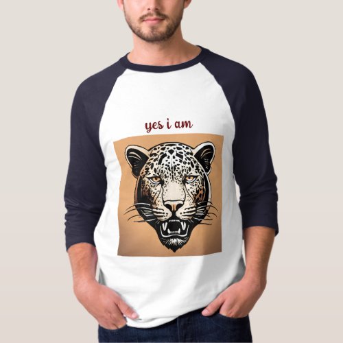 Tiger Majesty Roaring Style for Mens T_shirt