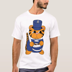 Tiger Marching Band Snare Drum Blue White T-Shirt