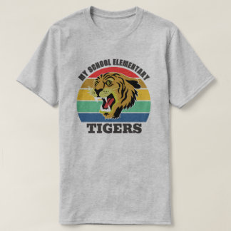 Tiger Mascot School Customizable Template T-Shirt