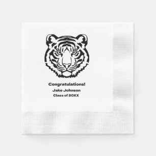 Tiger Mascot School Reunion Graduation Napkins