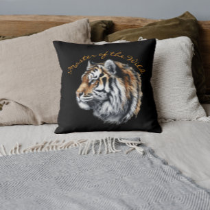 Tiger Master of the Wild Throw Pillow