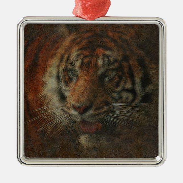 Tiger Metal Ornament (Front)