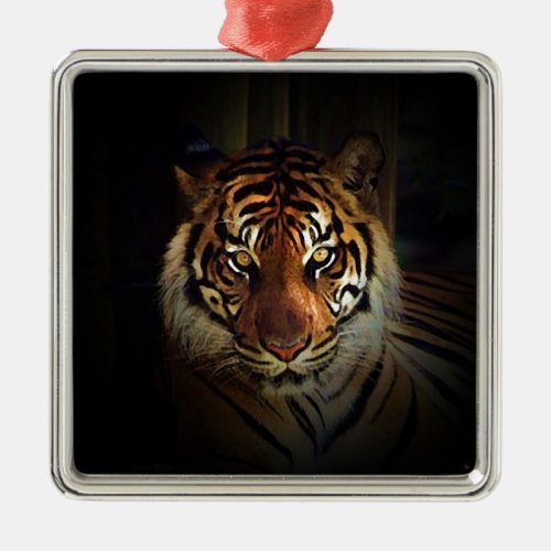 Tiger Metal Ornament