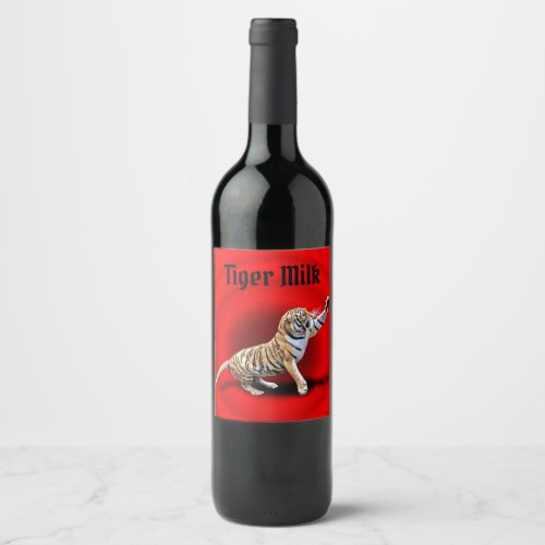 TIGER MILK WINE LABEL