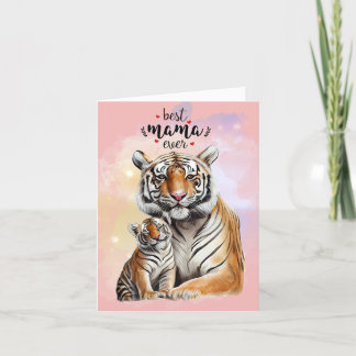 Tiger Mom and Baby Mother's Day Card