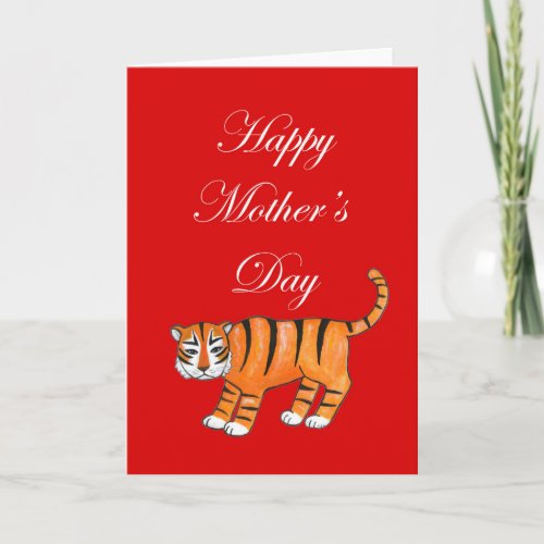 Tiger mom Traditional Asian Mom happy mothers day Card