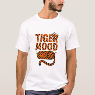 Tiger Mood On T-Shirt