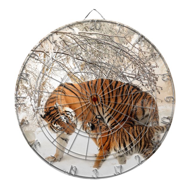Tiger Mother and baby Dartboard (Front)