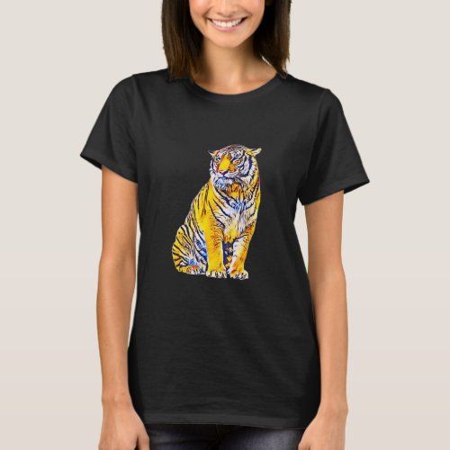Tiger Motif  8  T_Shirt