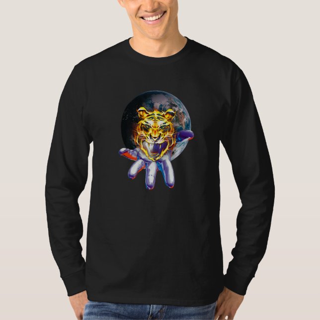 Tiger Motif  9 T-Shirt (Front)