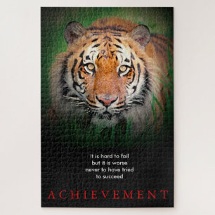 Tiger Motivational Achievement Jigsaw Puzzle