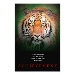 Tiger Motivational Achievement Photo Print