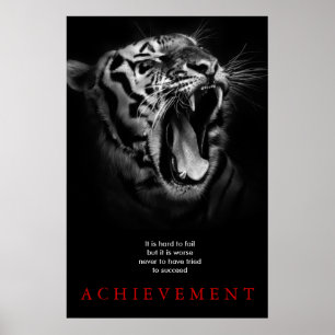 Tiger Motivational Achievement Poster