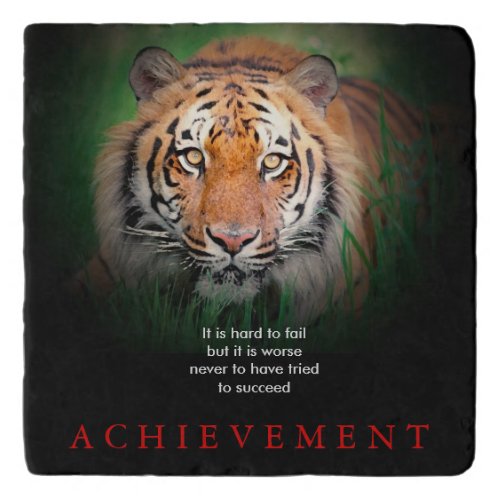 Tiger Motivational Achievement Trivet
