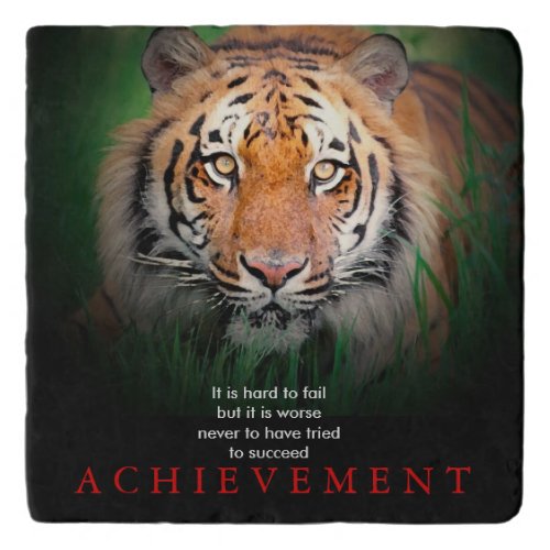 Tiger Motivational Achievement Trivet