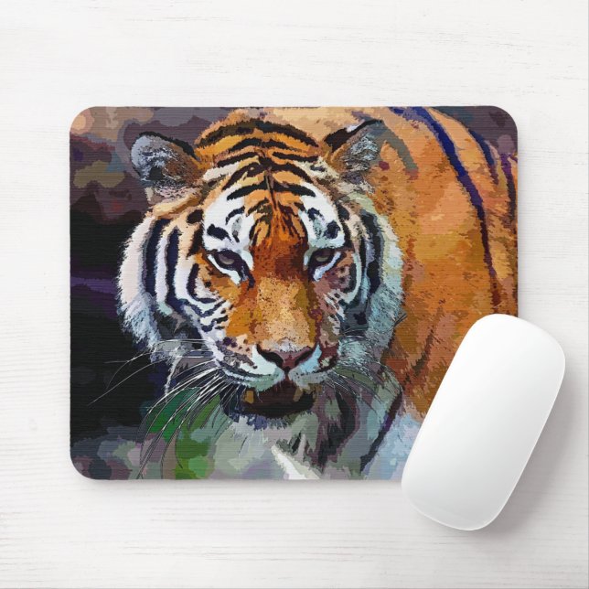 Tiger  mouse pad (With Mouse)