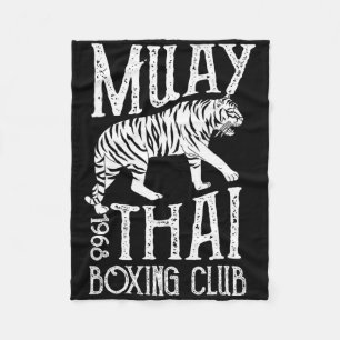 Tiger Muay Thai Kickboxing Club Mma Training Gift Fleece Blanket