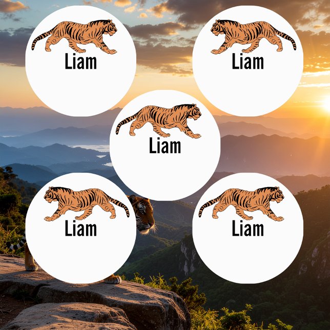 Tiger Name Kids' Labels (Creator Uploaded)