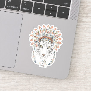 Tiger Native American Indian Chief Sticker