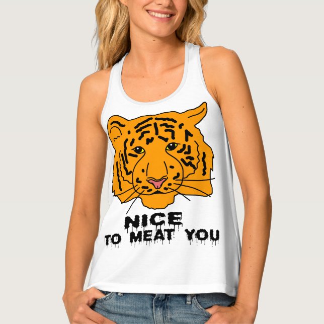 Tiger Nice To Meat You Tank Top (Front)