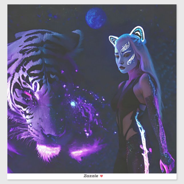 Tiger Night  Sticker (Sheet)