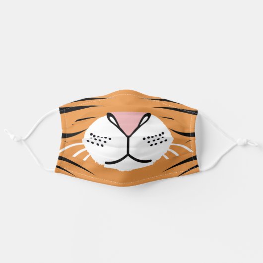 Tiger Nose Adult Cloth Face Mask (Front, Unfolded)