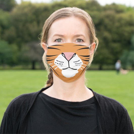 Tiger Nose Adult Cloth Face Mask (Outside)