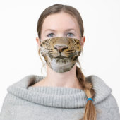 Tiger Nose and Mouth Smile Adult Cloth Face Mask (Worn)