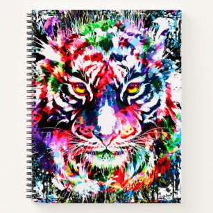 Tiger Notebook - Colorful Tiger Artwork - Wildlife