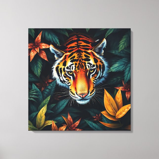 “Tiger of Mine” – Colourful Tiger Portrait Canvas Print (Front)