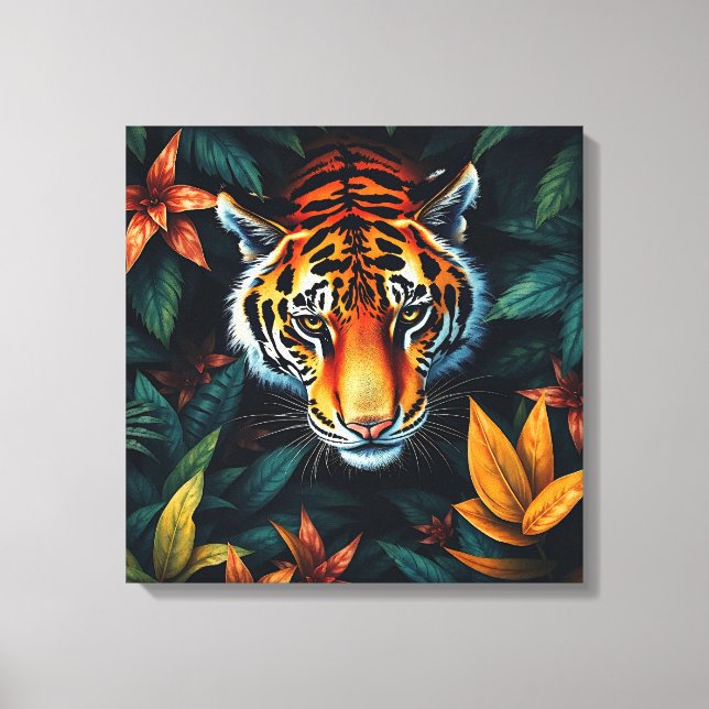“Tiger of Mine” – Colourful Tiger Portrait Canvas Print (Front)