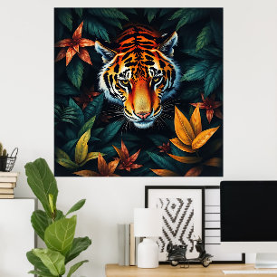 “Tiger of Mine” – Colourful Tiger Portrait Poster