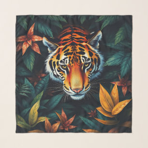 “Tiger of Mine” – Colourful Tiger Portrait Scarf