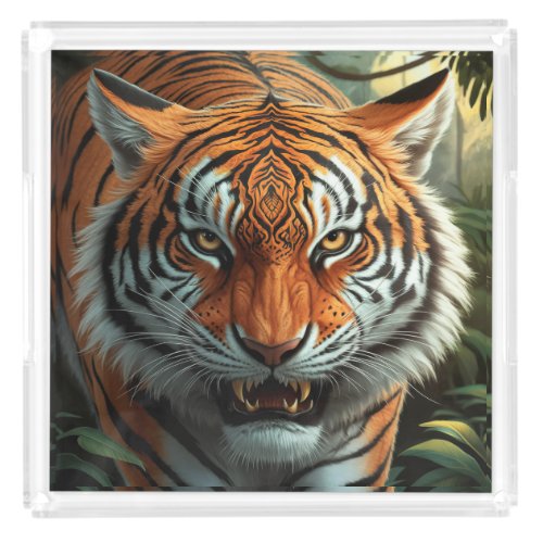 TIGER OF THE ENCHANTED JUNGLE  ACRYLIC TRAY