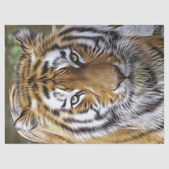 Tiger Oil Painting Tissue Paper (Front)